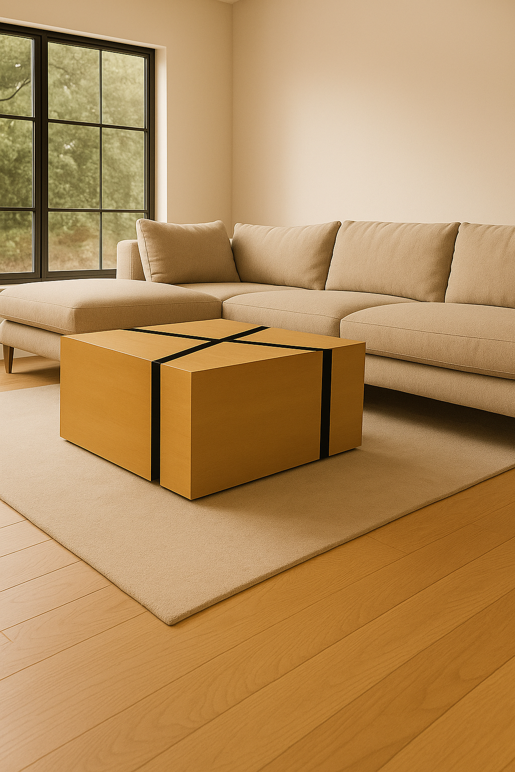 Designer refining furniture ideas on a tall drafting table with a lorikeet watching